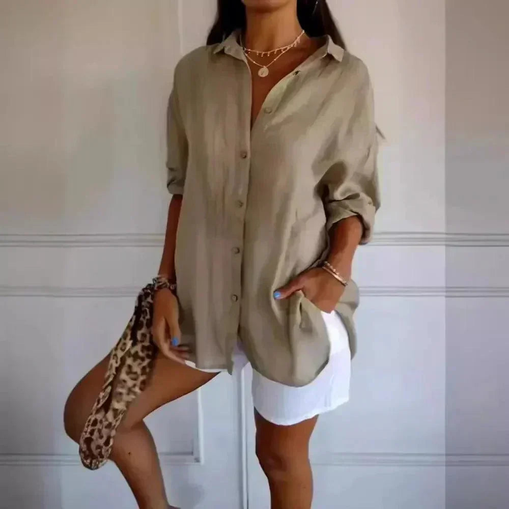 Kit 3 Camisas Ibiza em Linho de Algodão – Design Semi Plissado